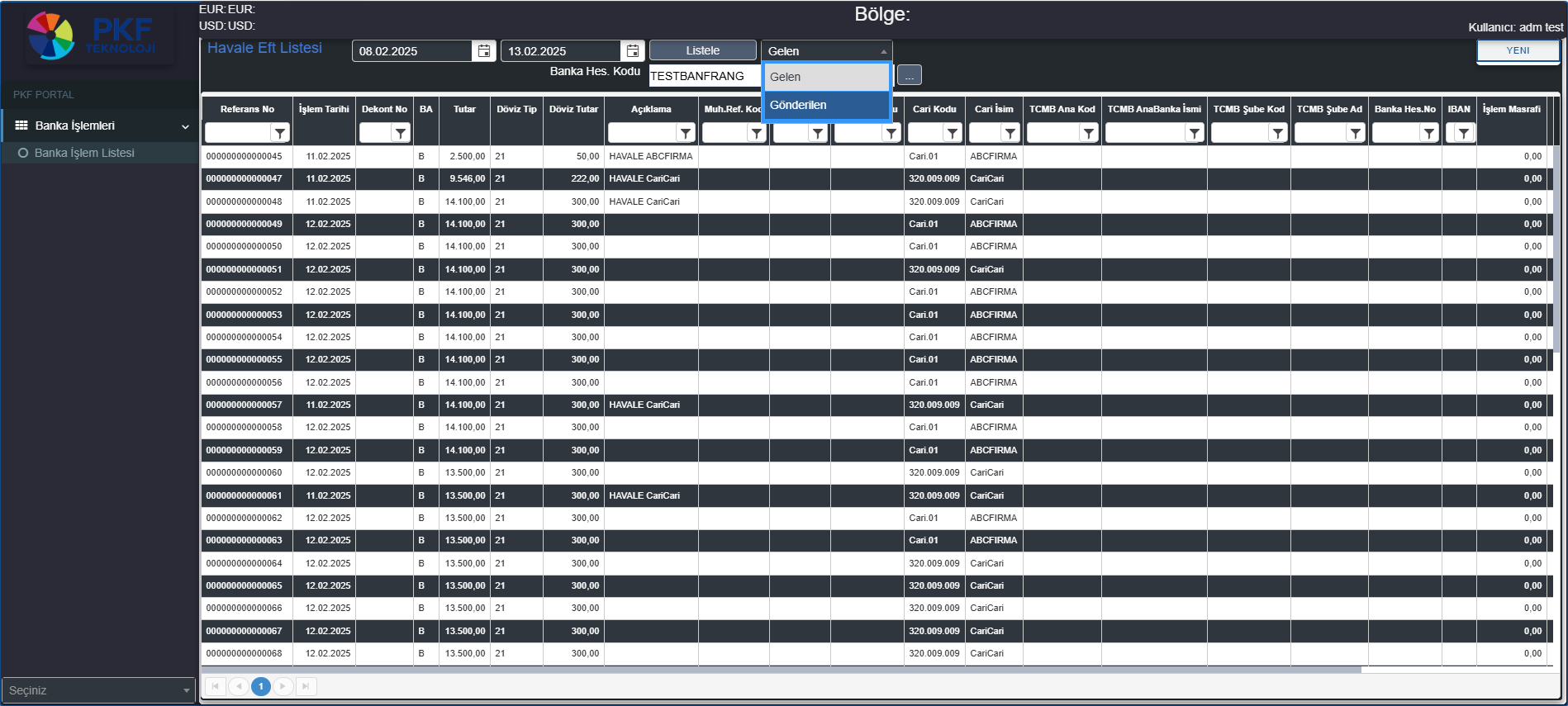 Banka İşlemleri Pkf Teknoloji